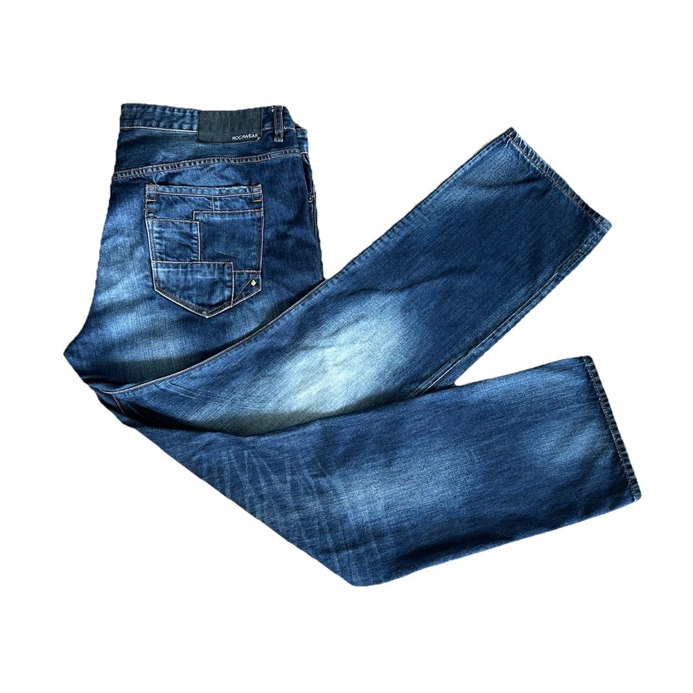 Rocawear Straight Fit Distressed Jeans Marked Size 42 Read